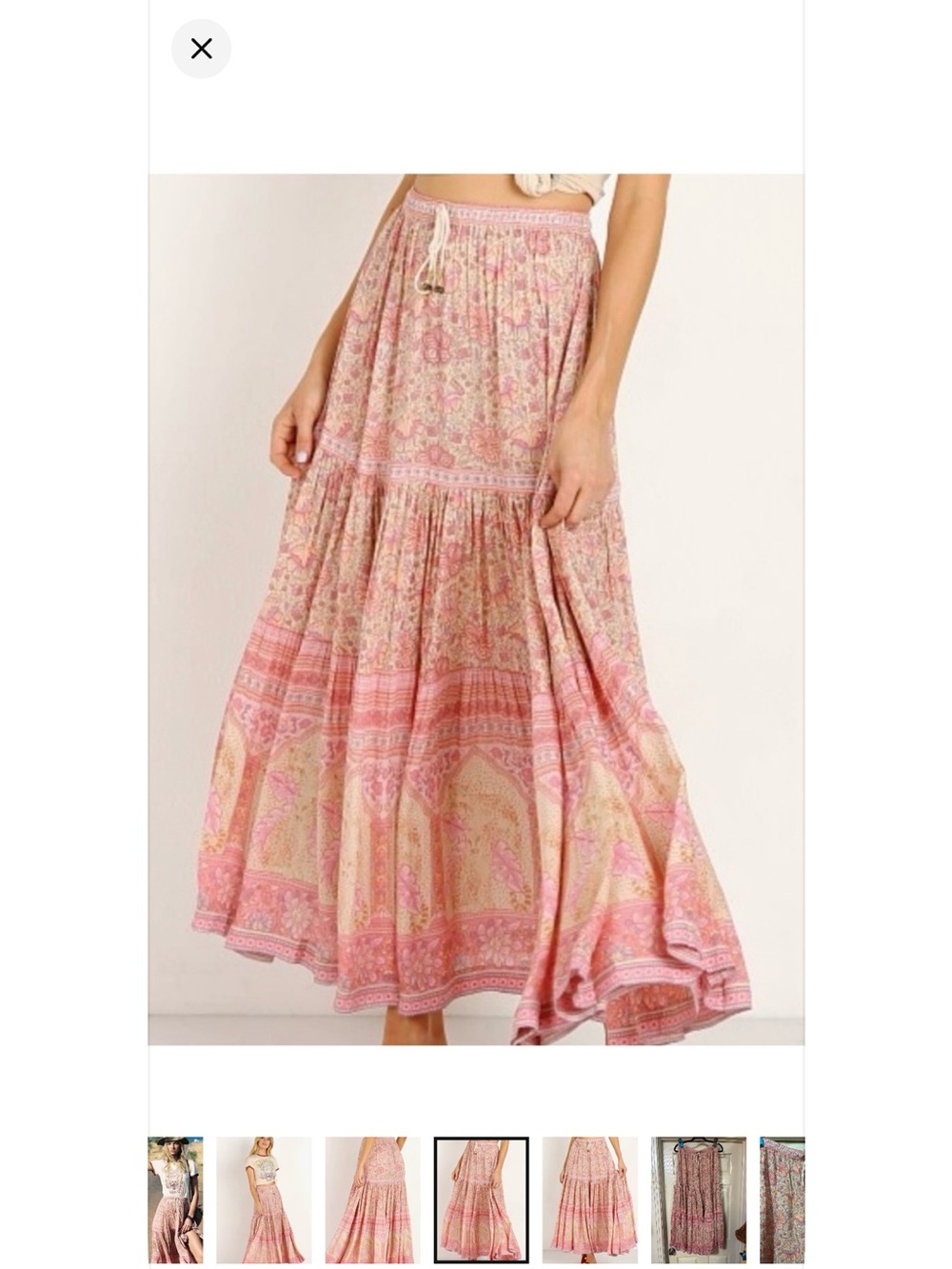 Spell and the Gypsy Collective Poinciana Maxi Skirt In Cotton Candy size XL NWT - Picture 3 of 13